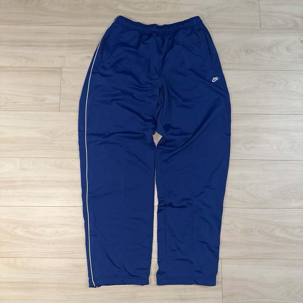 Vintage Nike Track Pants XL Blue Windbreaker Lined Baggy 90s Y2K‎ Gray Tag Nylon
